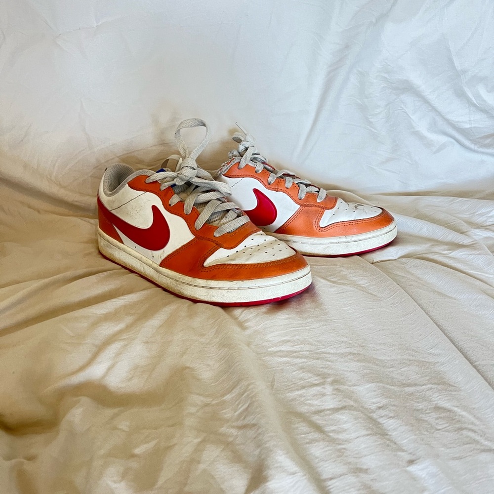 Nike Vibrant Orange and White Shoes